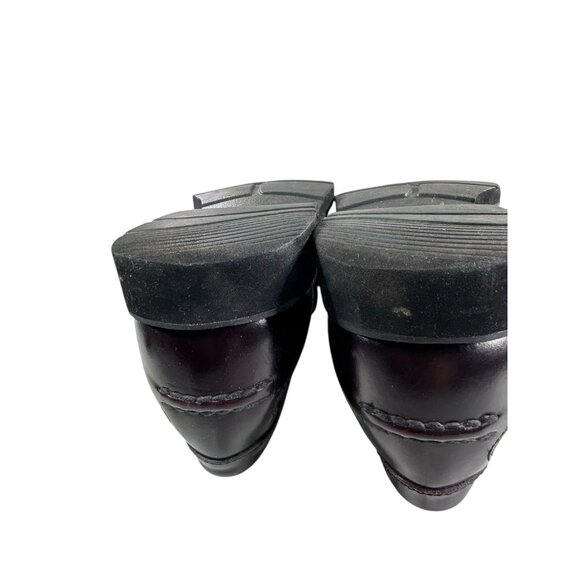 Rockport Mens Size 10 M Burgundy Leather Slip On Tassel Comfort Loafers - Picture 7 of 9